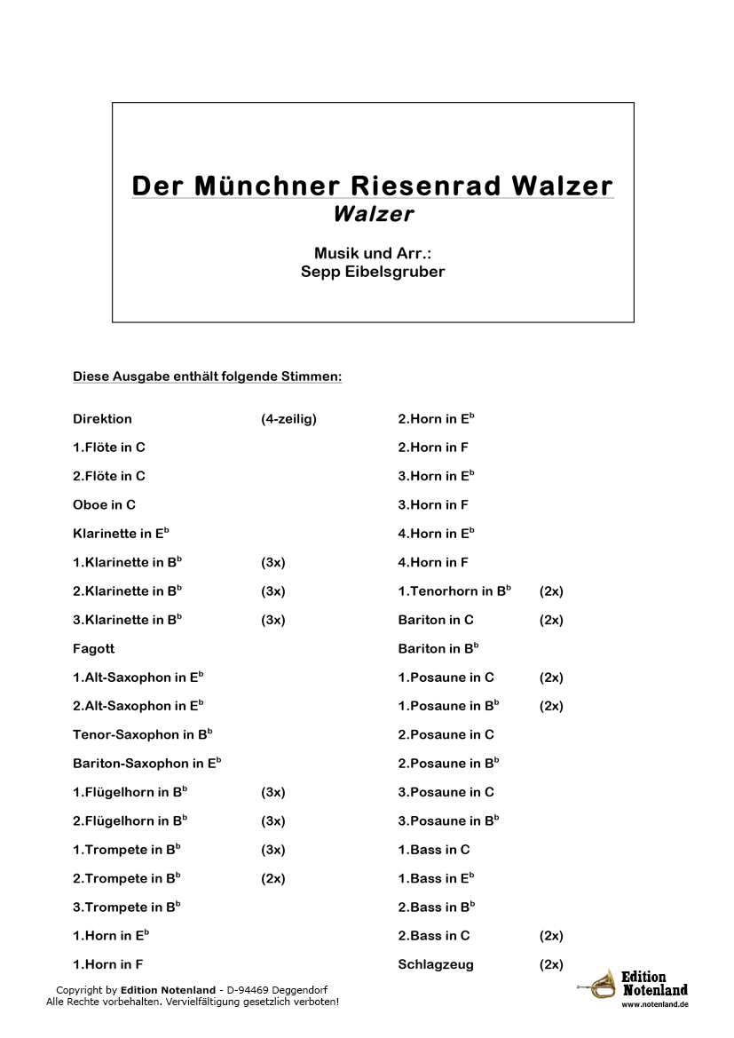 Der Münchner Riesenrad Walzer - Blasmusik