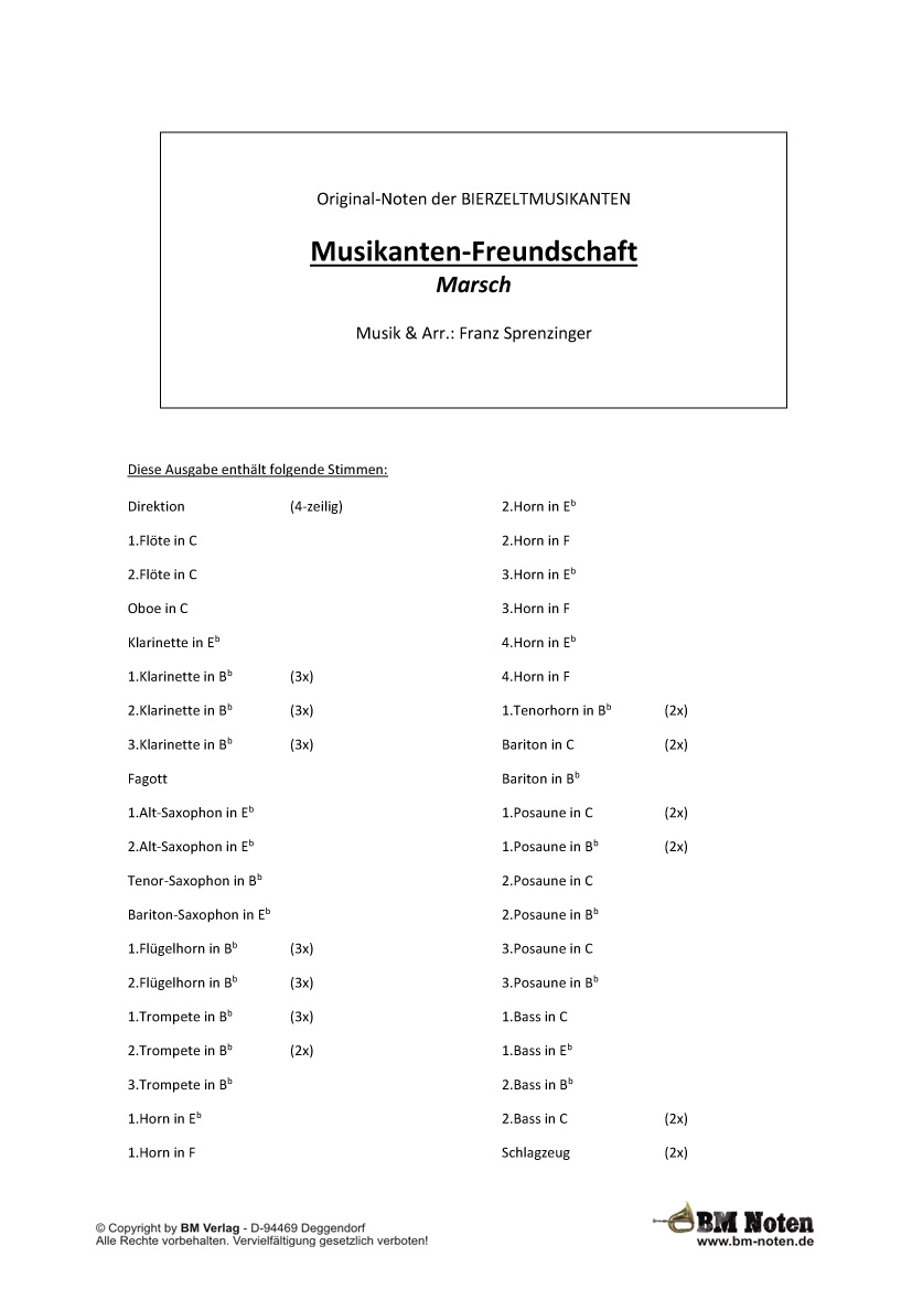 Musikanten-Freundschaft