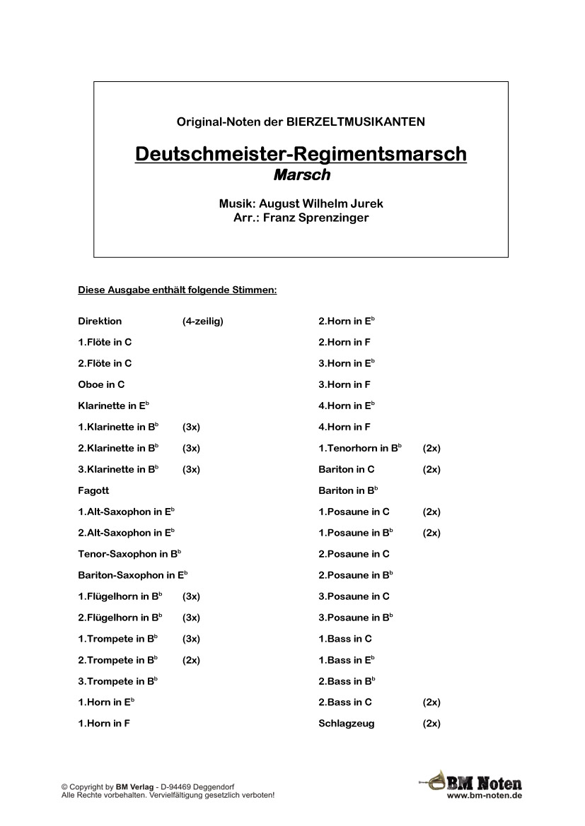 Deutschmeister Regiments Marsch